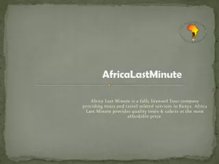Why Travel with Africa Last Minute?