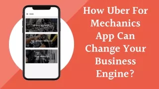 how uber for mechanics app can change your