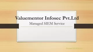 Managed SIEM Service