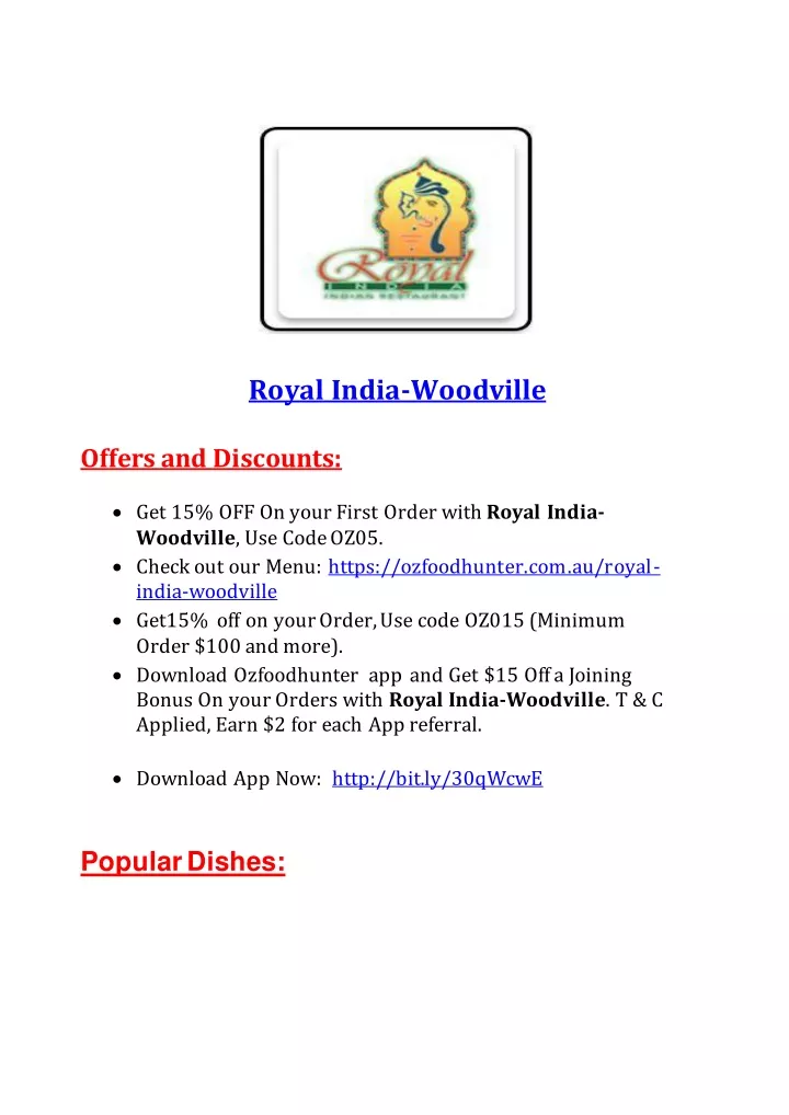 royal india woodville