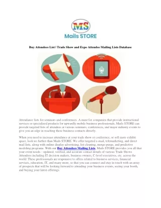 buy attendees list trade show and expo attendee