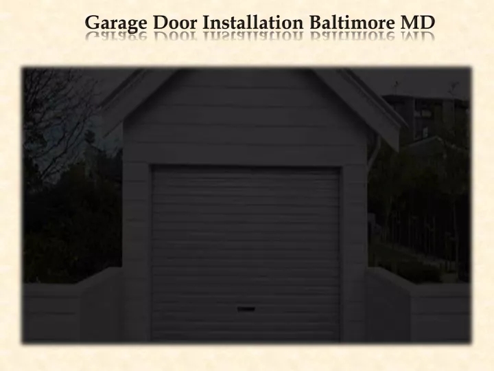 garage door installation baltimore md