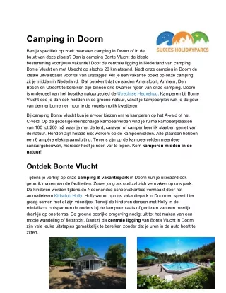 camping in doorn