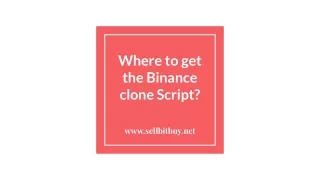 Where to get the Binance clone Script?