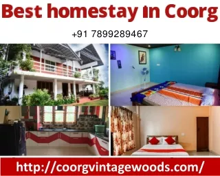 Best homestay in Coorg