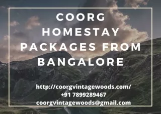 coorg homestay packages from bangalore