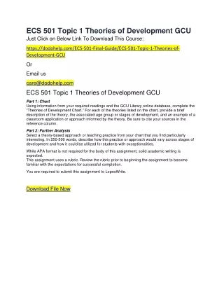 ecs 501 topic 1 theories of development gcu just