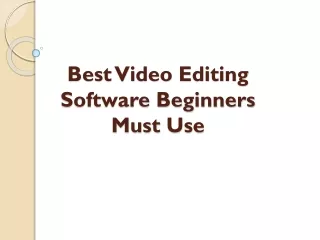 The Best Free Video Editing Software