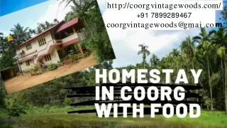 homestay in coorg with food