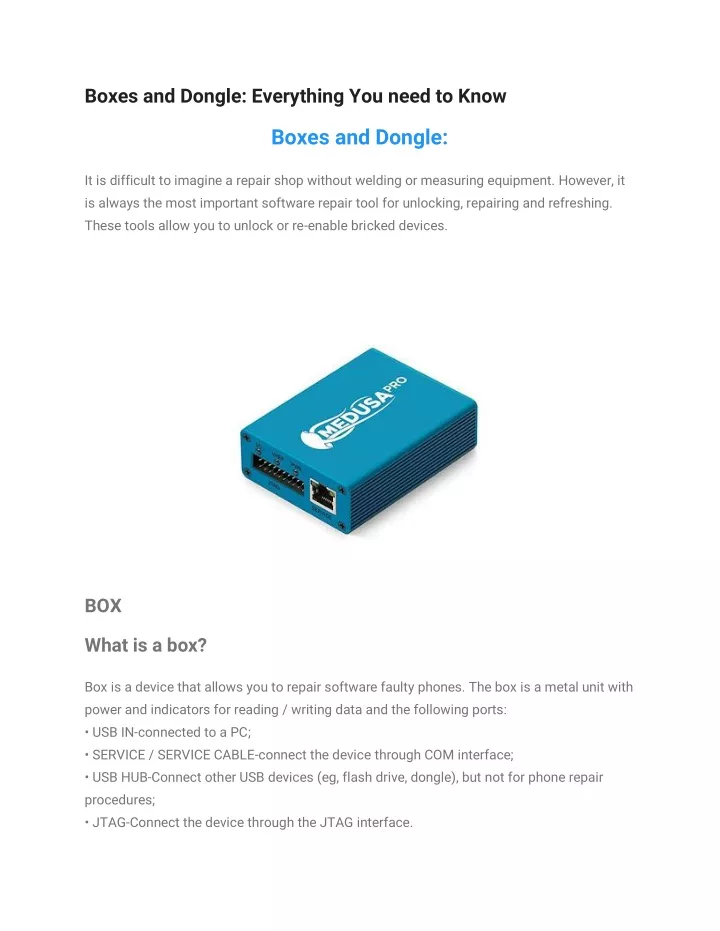 boxes and dongle everything you need to know