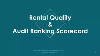 Audit ranking & Rental Quality Scorecard Lyons Information Systems