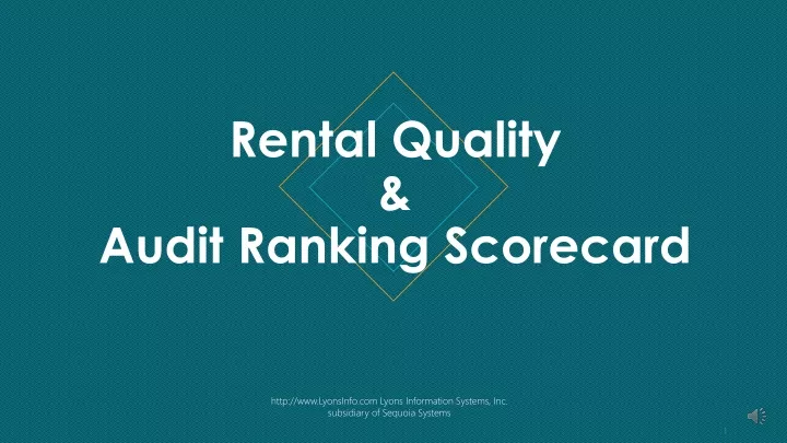 rental quality audit ranking scorecard
