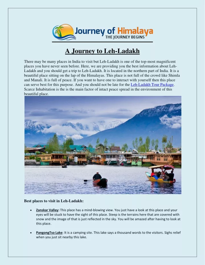 a journey to leh ladakh