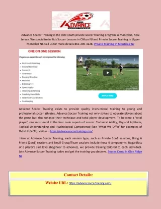 advance soccer training is the elite youth