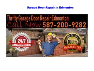 Garage Door Repair in Edmonton