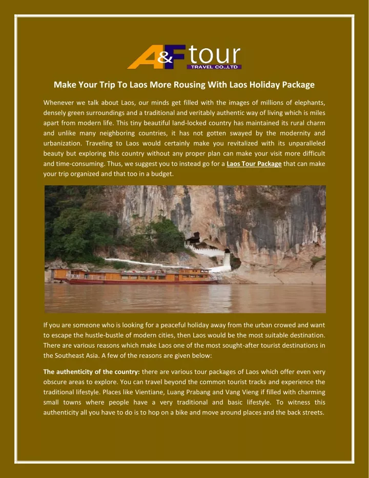make your trip to laos more rousing with laos
