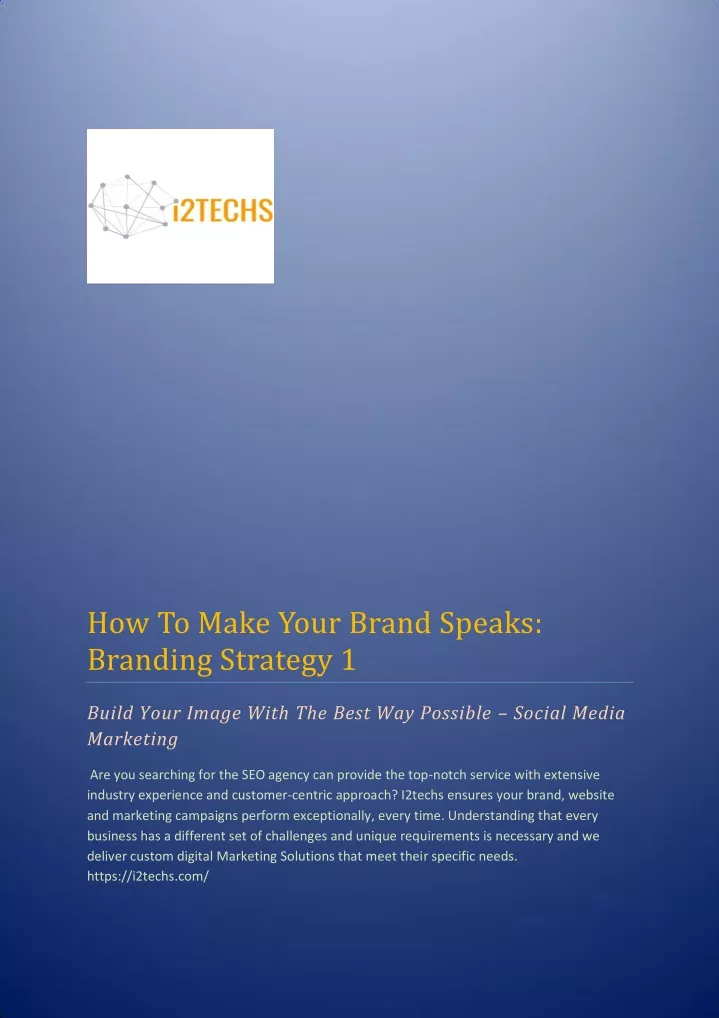 how to make your brand speaks branding strategy 1