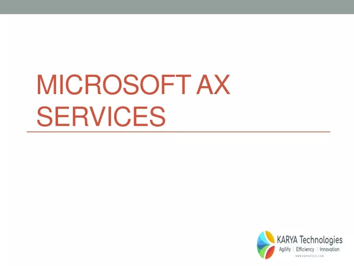 microsoft ax services