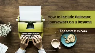 how to include relevant coursework on a resume
