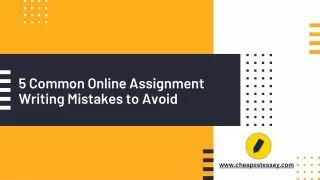 5 common online assignment writing mistakes to avoid