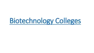 biotechnology colleges