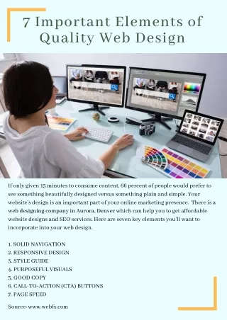 7 important elements of quality web design
