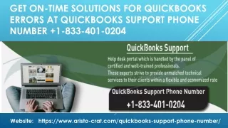QuickBooks Support Phone Number  1-833-401-0204 United States