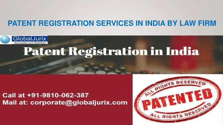 patent registration services in india by law firm