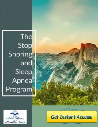 The Stop Snoring And Sleep Apnea Exercise Program PDF, eBook by Blue Heron Health News