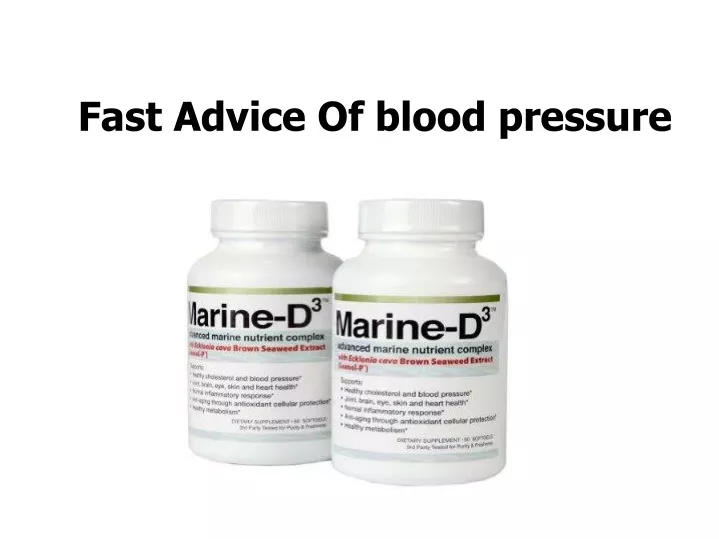 fast advice of blood pressure