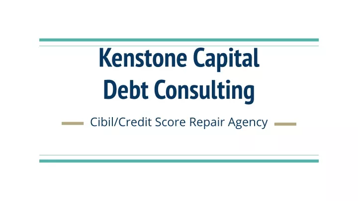 kenstone capital debt consulting