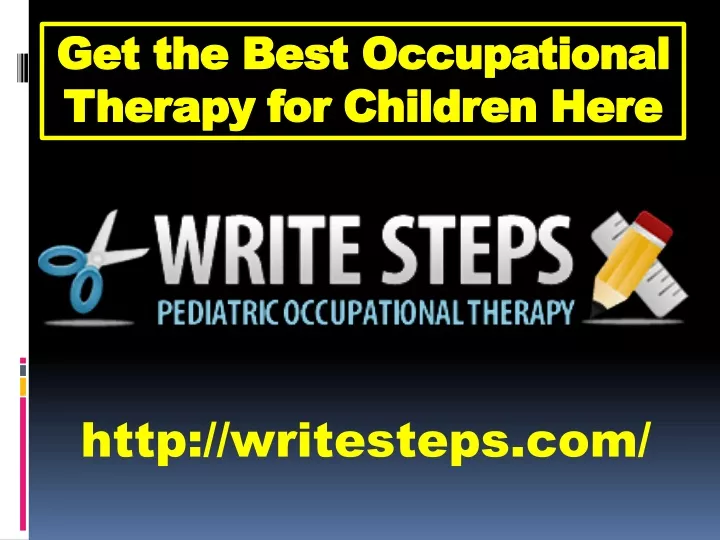 get the best occupational therapy for children here