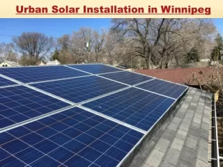 urban solar installation in winnipeg