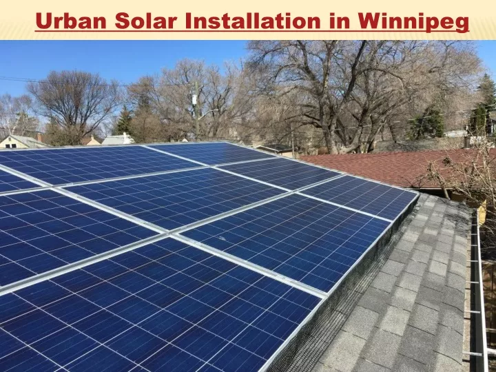 urban solar installation in winnipeg