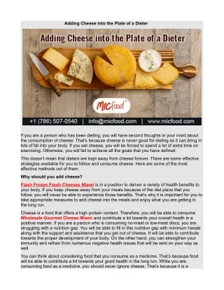 adding cheese into the plate of a dieter