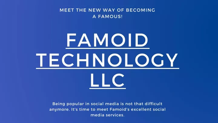 meet the new way of becoming a famous