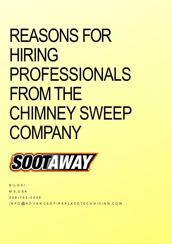reasons for hiring professionals from the chimney