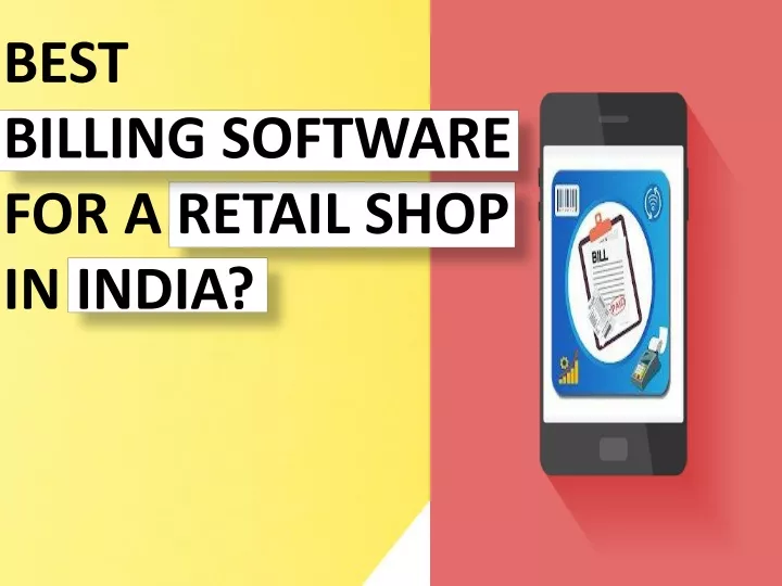 best billing software for a retail shop in india