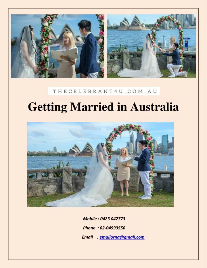 getting married in australia