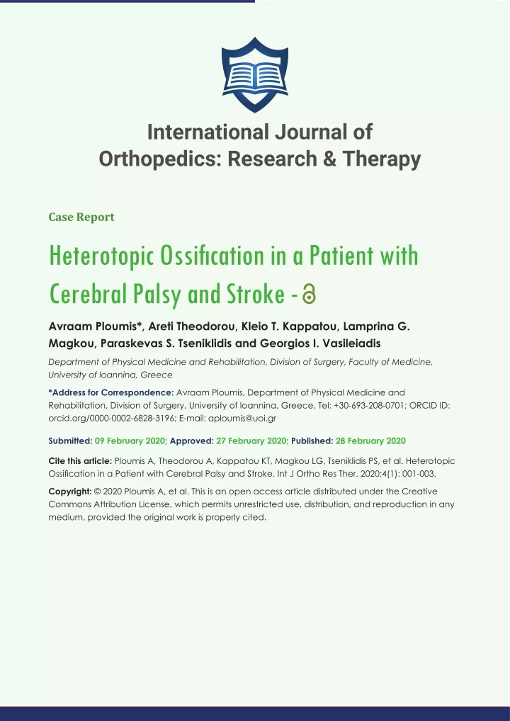 international journal of orthopedics research