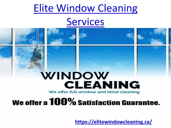 elite window cleaning services
