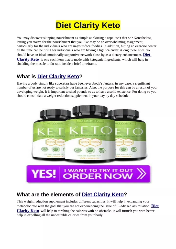 diet clarity keto