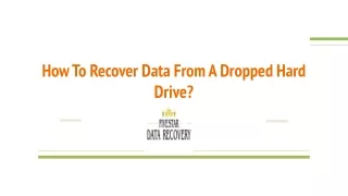 How To Recover Data From A Dropped Hard Drive?
