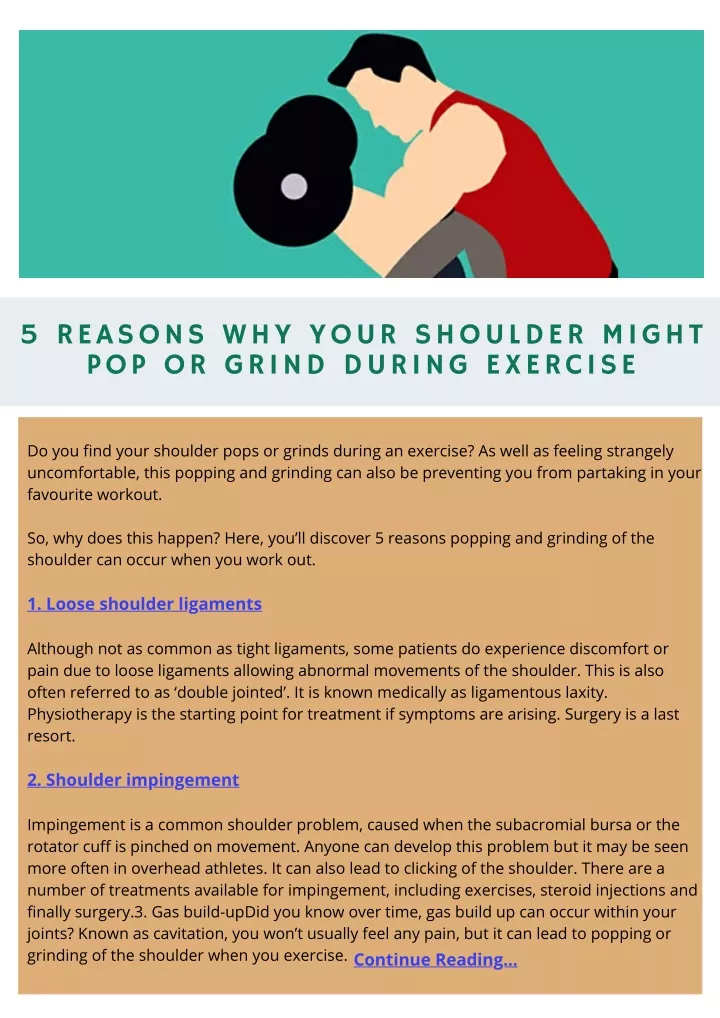 5 reasons why your shoulder might pop or grind