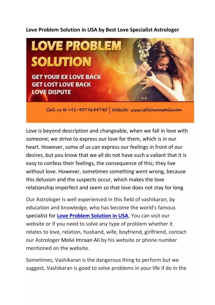 love problem solution in usa by best love
