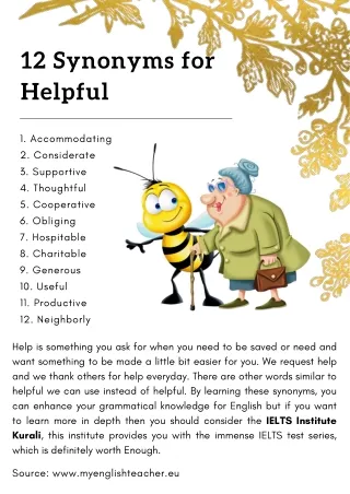12 Synonyms for Helpful
