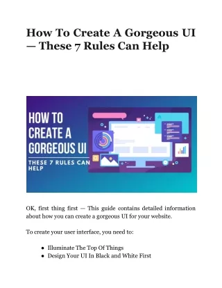 how to create a gorgeous ui these 7 rules can help