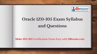 oracle 1z0 105 exam syllabus