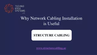 why network cabling installation is u seful