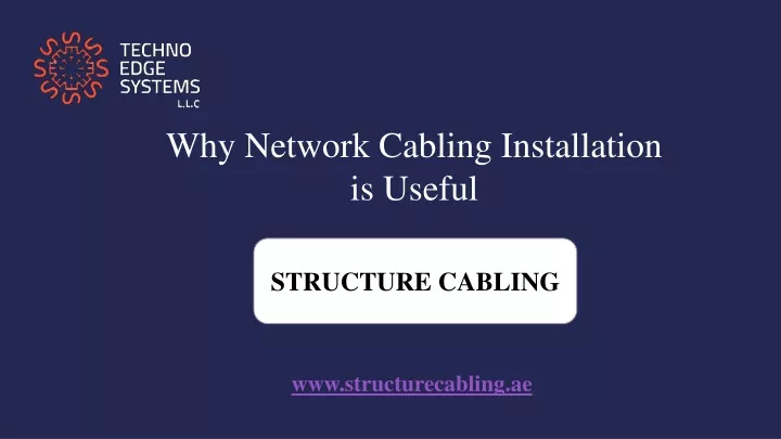why network cabling installation is u seful